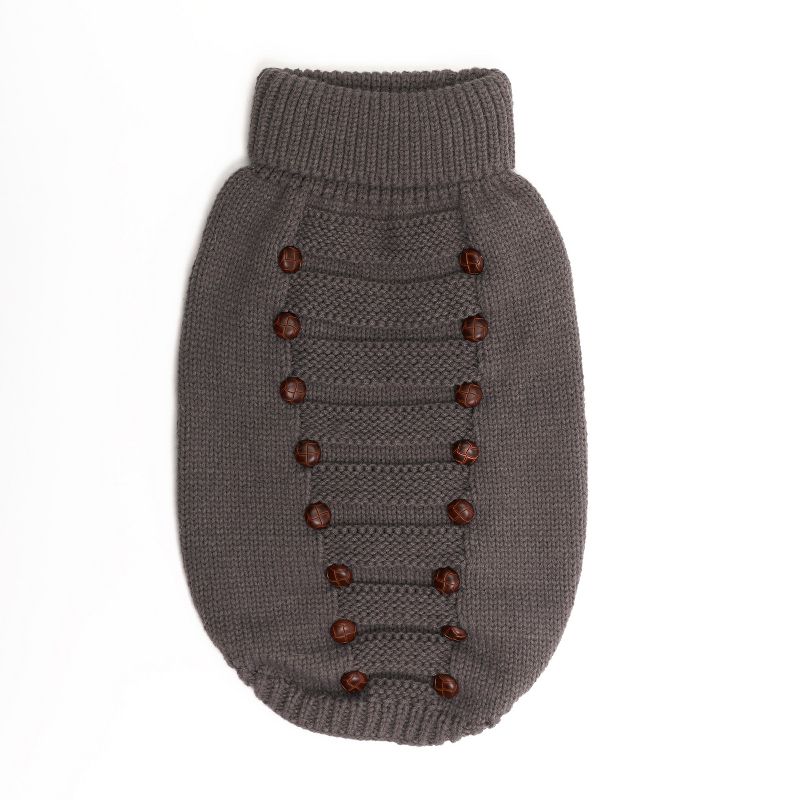 Royal Animals Dog and Cat Turtleneck Sweater - Gray - S