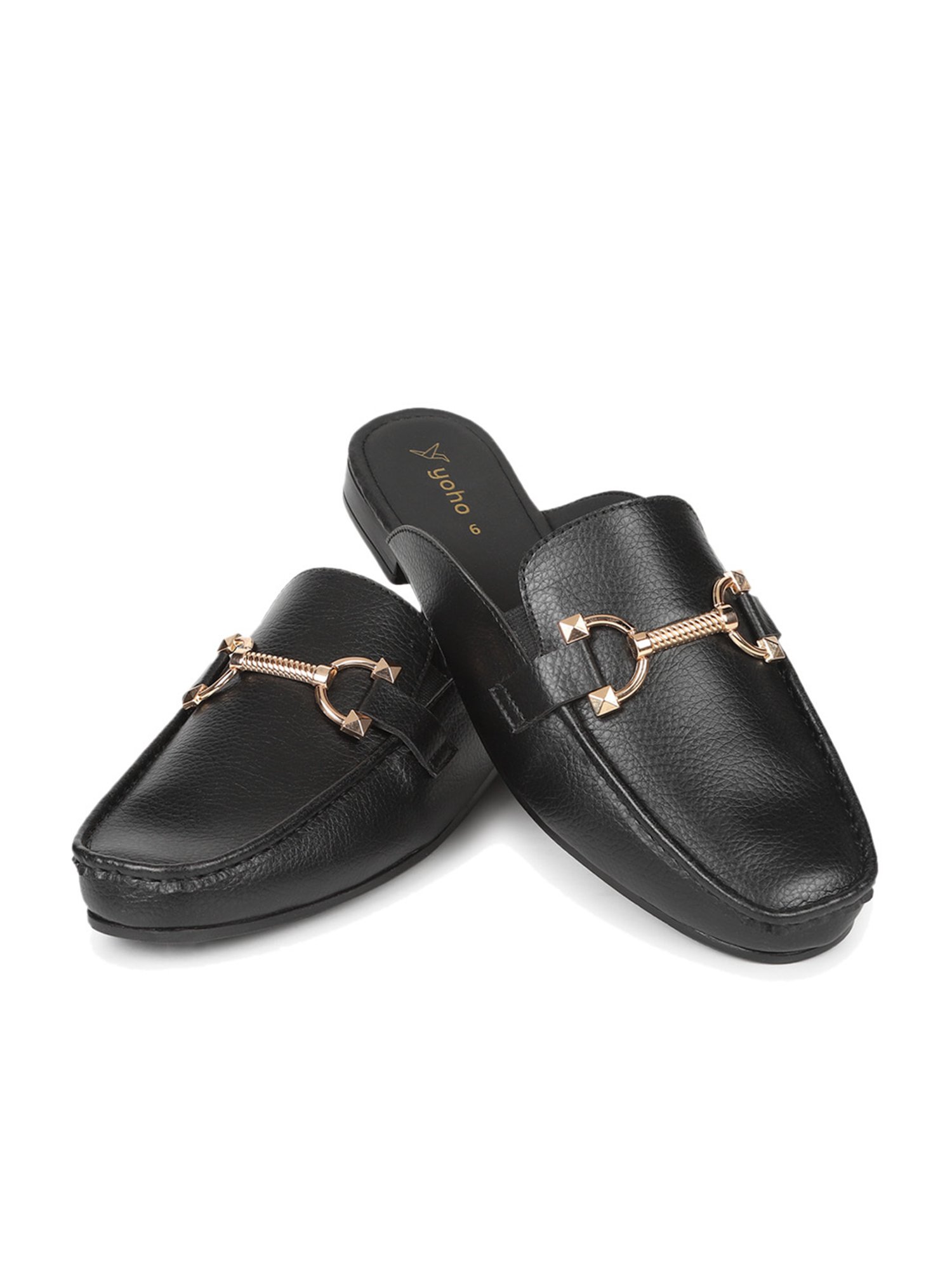 Yoho Women's Black Mule Shoes