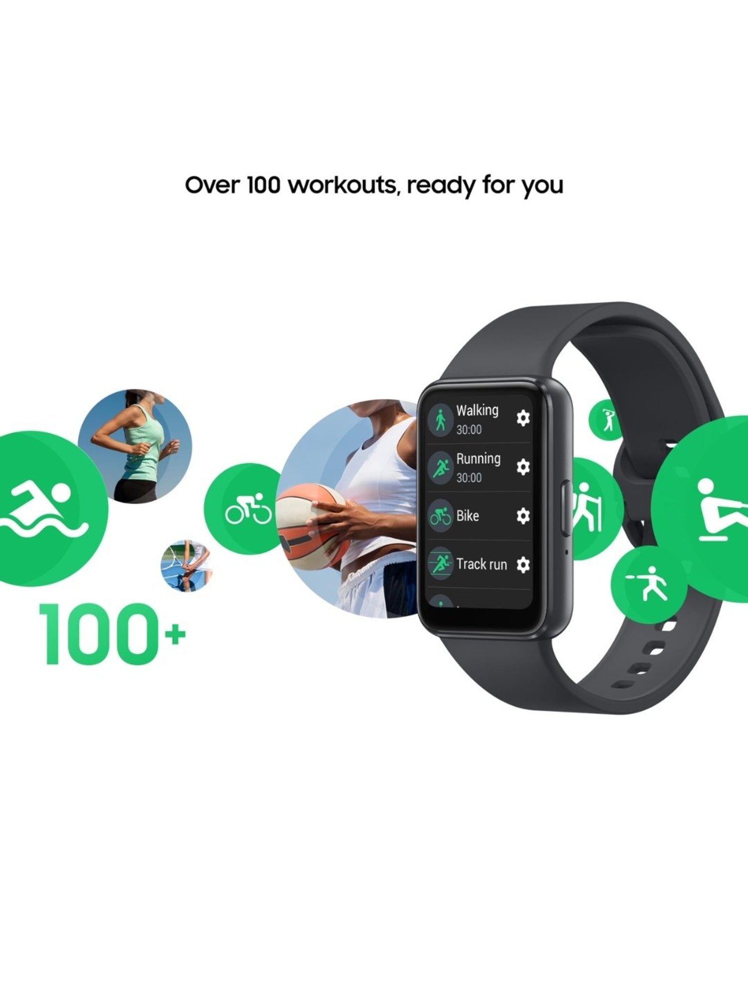 Samsung Galaxy Fit3 Large AMOLED Display Smartwatch with Upto 13-day Battery Backup (Grey)