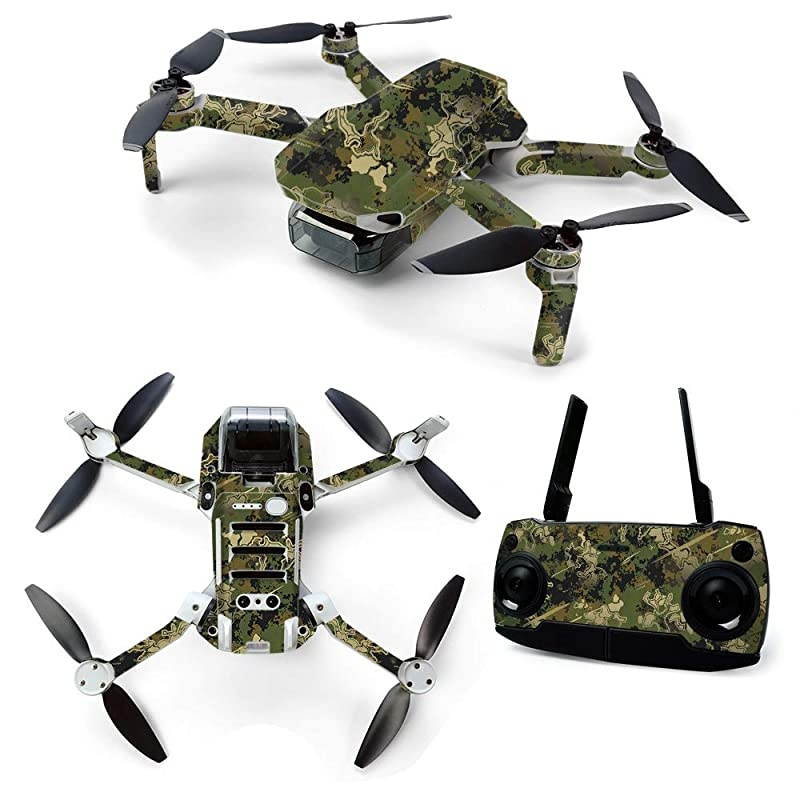 Skin for DJI Mavic Mini Portable Drone Quadcopter Viper Woodland | Protective Durable and Unique Vinyl Decal wrap Cover | Easy to Apply Remove and Change Styles | Made in The USA
