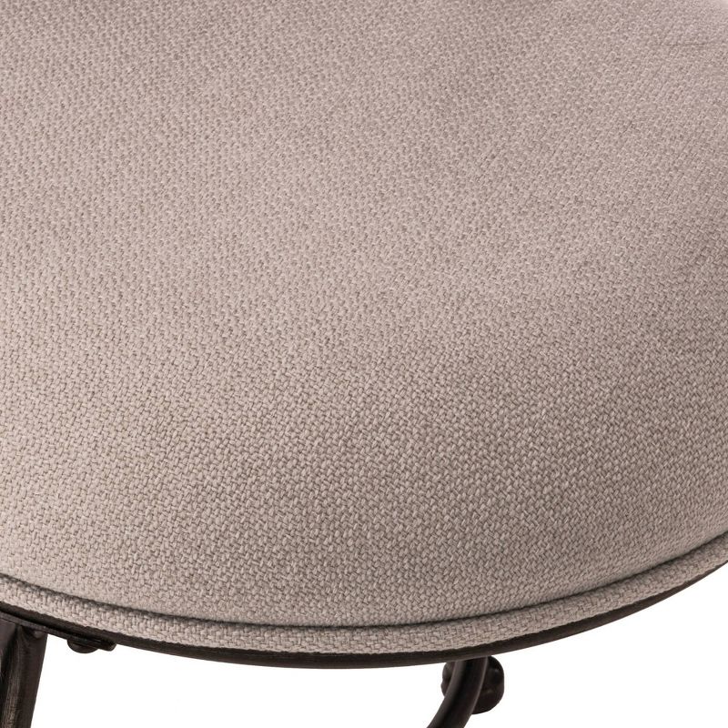 19" Brody Metal Vanity Stool Gray - Hillsdale Furniture