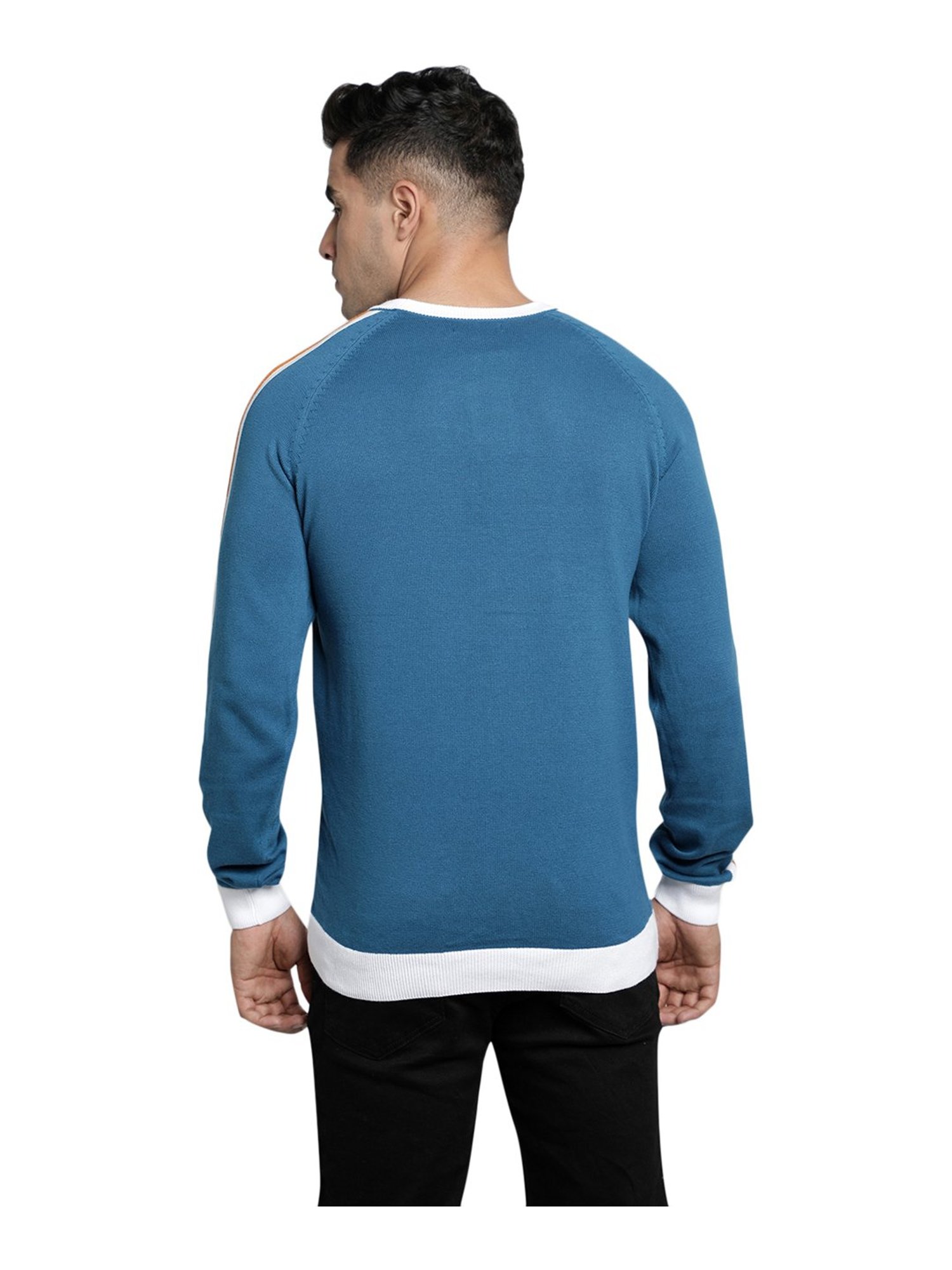 Red Tape Blue Round Neck Sweater