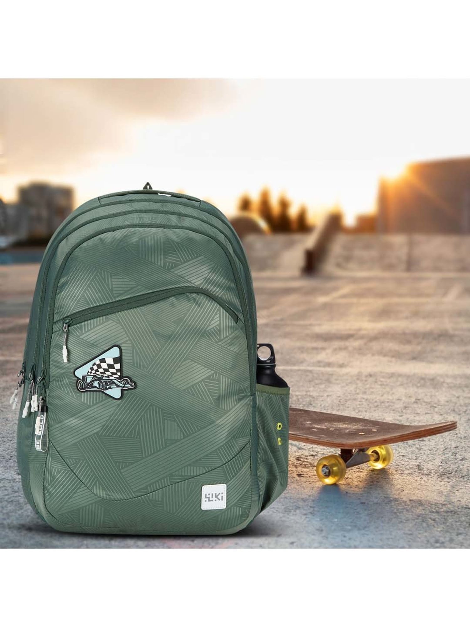 Wiki 37 Ltrs Green Medium Backpack