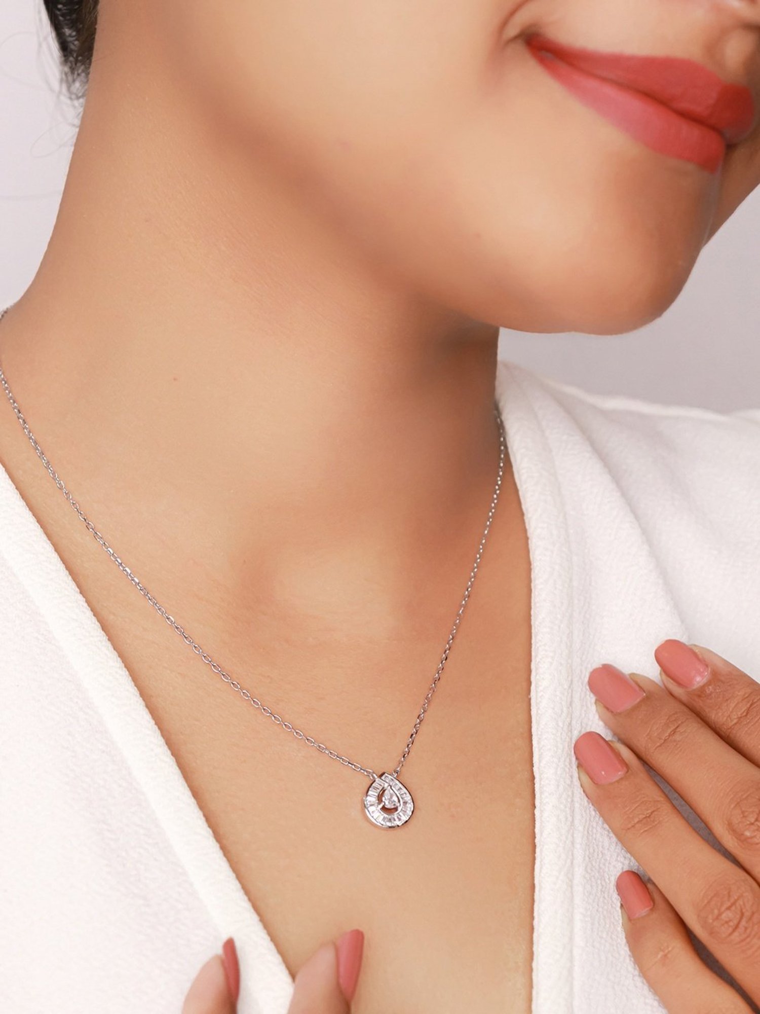 Silberry 92.5 Sterling Silver Princess Diana Necklace