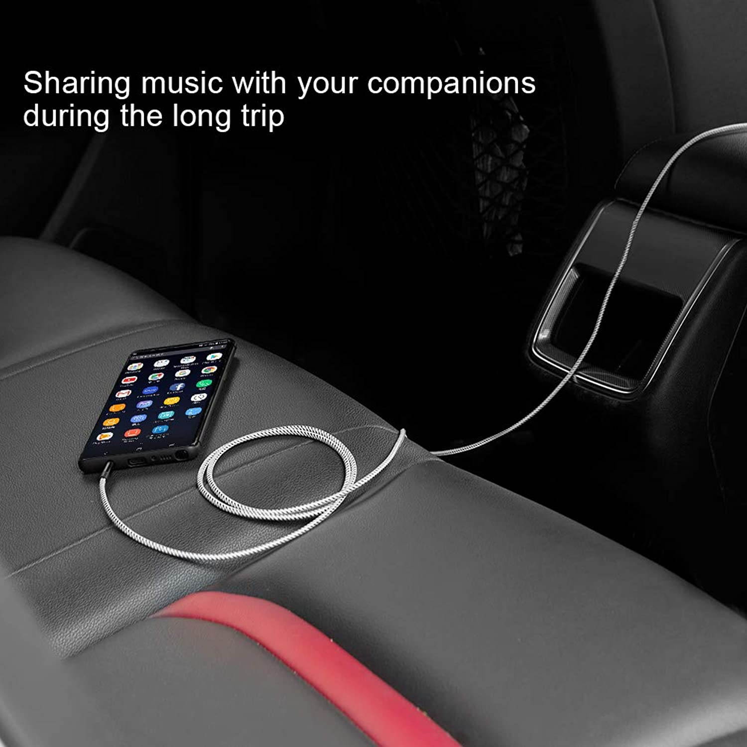 3.5mm Aux Cable, CableCreation 3.5mm Auxiliary Stereo Audio Cables Slim and Soft Aux Cord Compatible with Headphones, iPods, iPhones, iPads, Home/Car Stereos & More, 6 Feet/1.8M