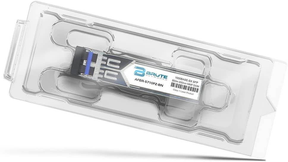 Brute Networks AFBR-5710PZ-BN - 1000BASE-SX 550m MMF 850nm SFP Transceiver (Compatible with OEM PN# AFBR-5710PZ)