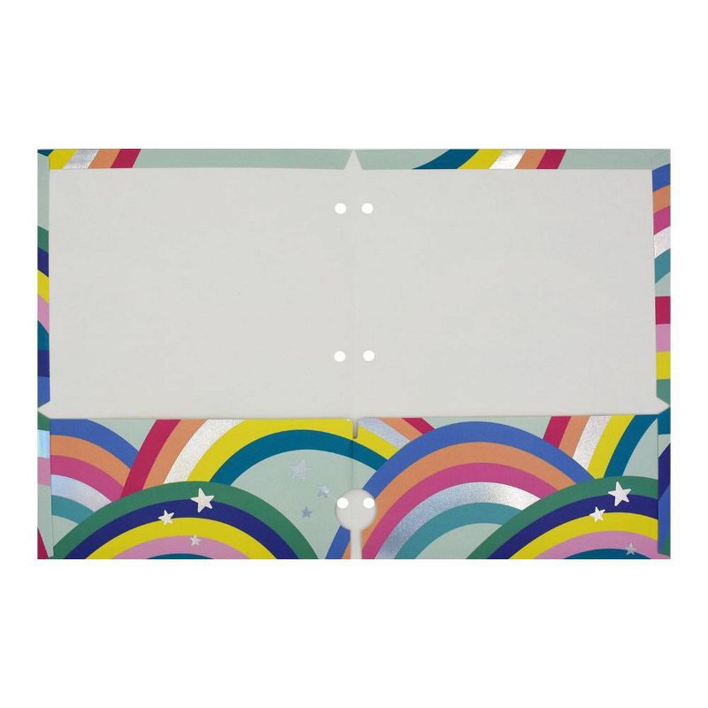 Rainbow 2 Pocket Paper Folder Light Blue - Greenroom