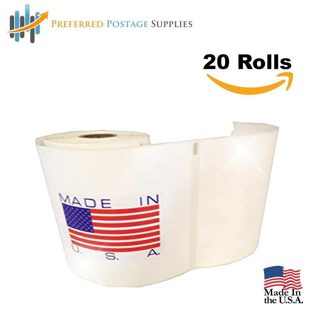 Dymo Compatible 1744907 4" x 6" 4XL Internet Postage Shipping Labels, 220 labels per roll MADE IN THE USA (20 Rolls)