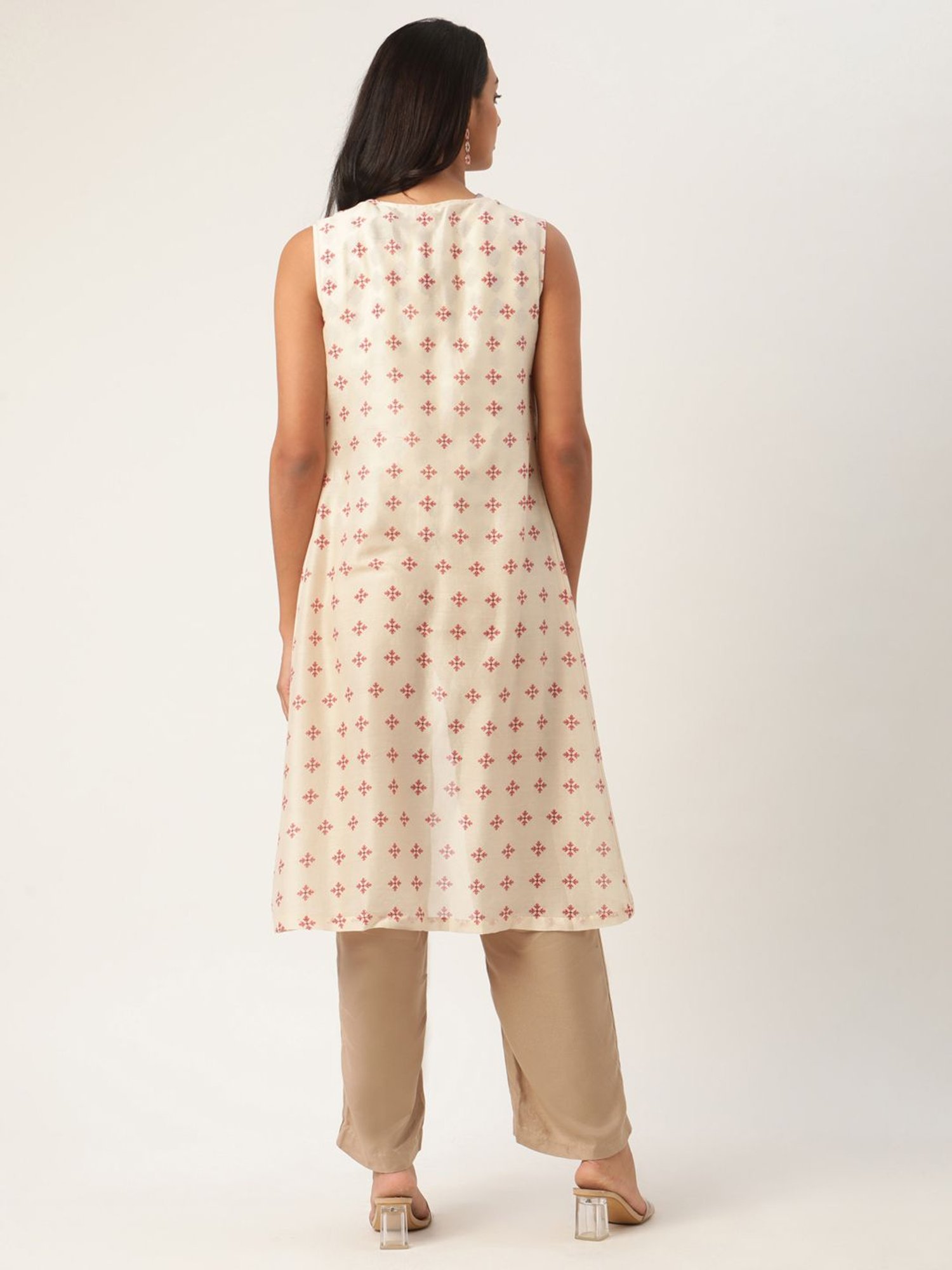 Rooted White Printed Shrug