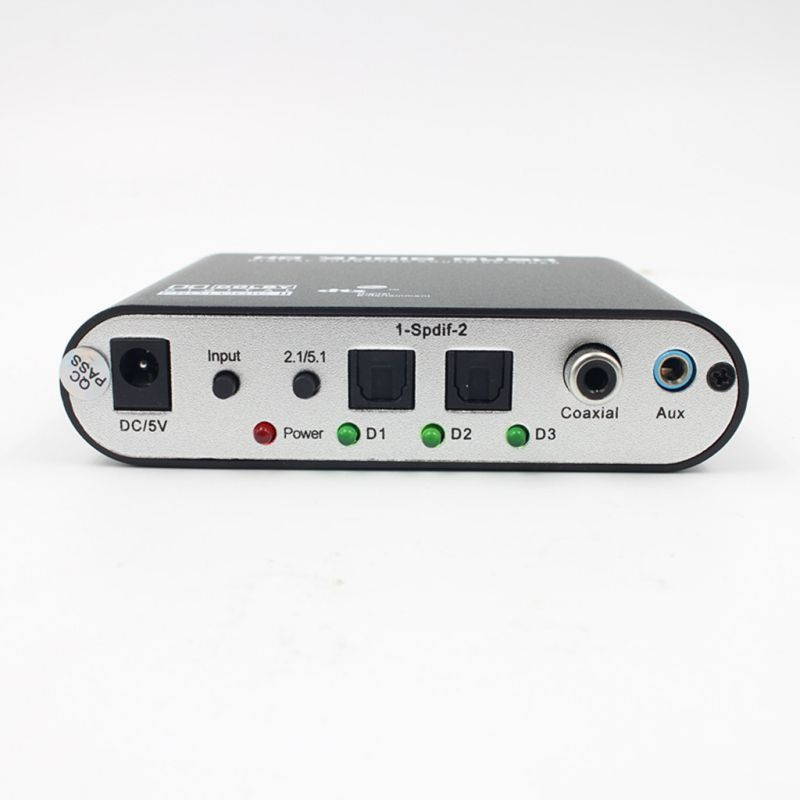 Digital DTS AC3 Optical to Analog 5.1CH HD Audio Sound Decoder SPDIF Coaxial