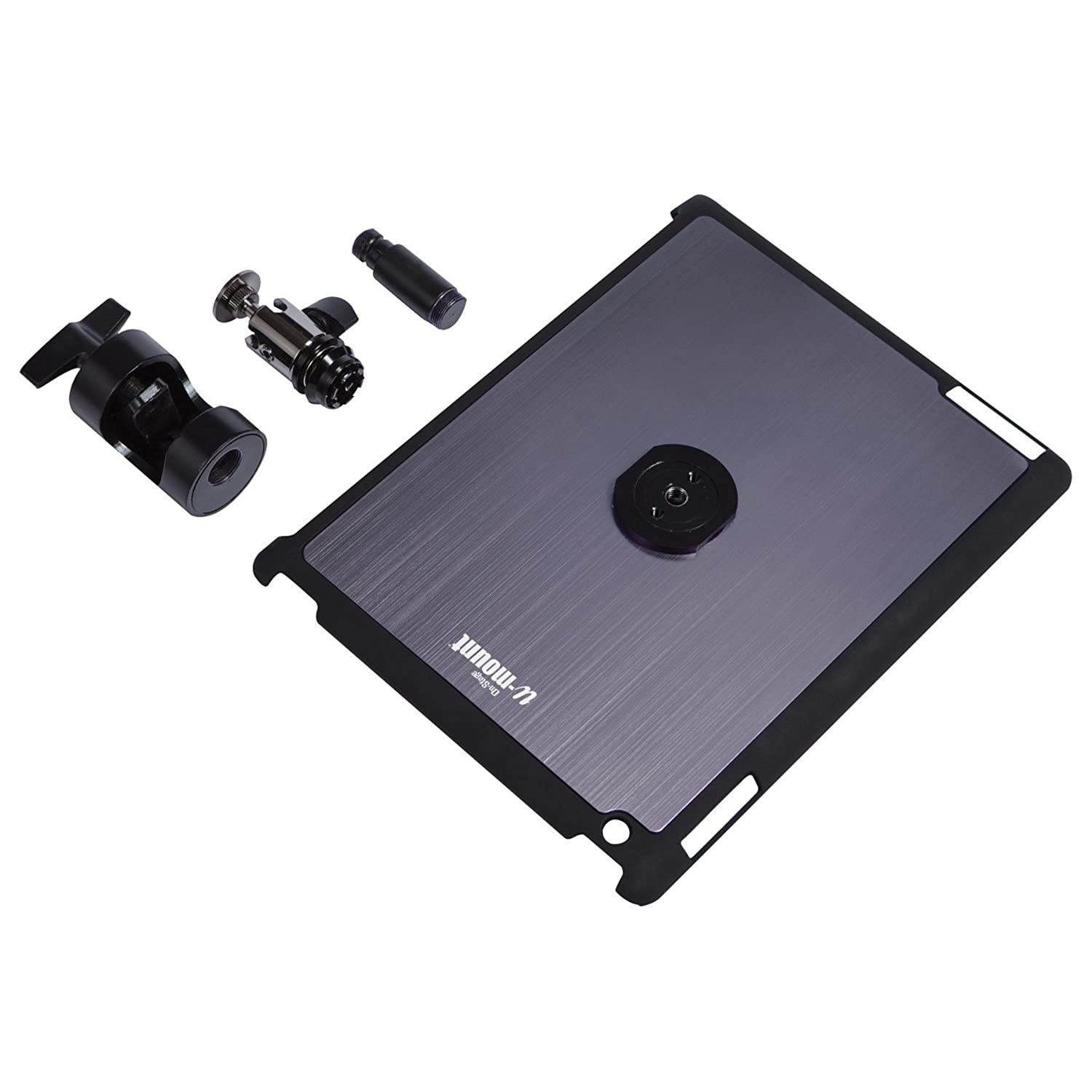 On-Stage TCM9161 Quick Release Tablet Mount with Snap-On Cover for iPad 2/3/4, Gun Metal