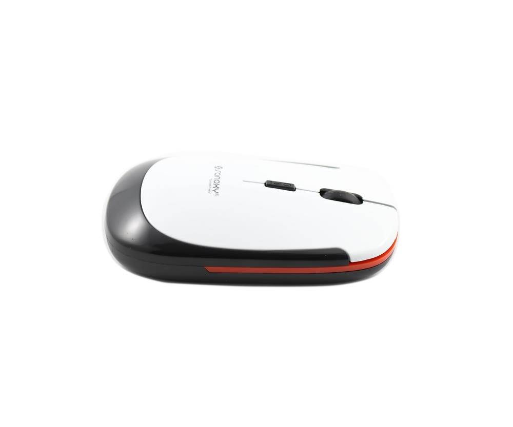 SANOXY 2.4G Wireless Slim Flat Mouse for Computer/Laptop HIGH  DPI  (White&Black)