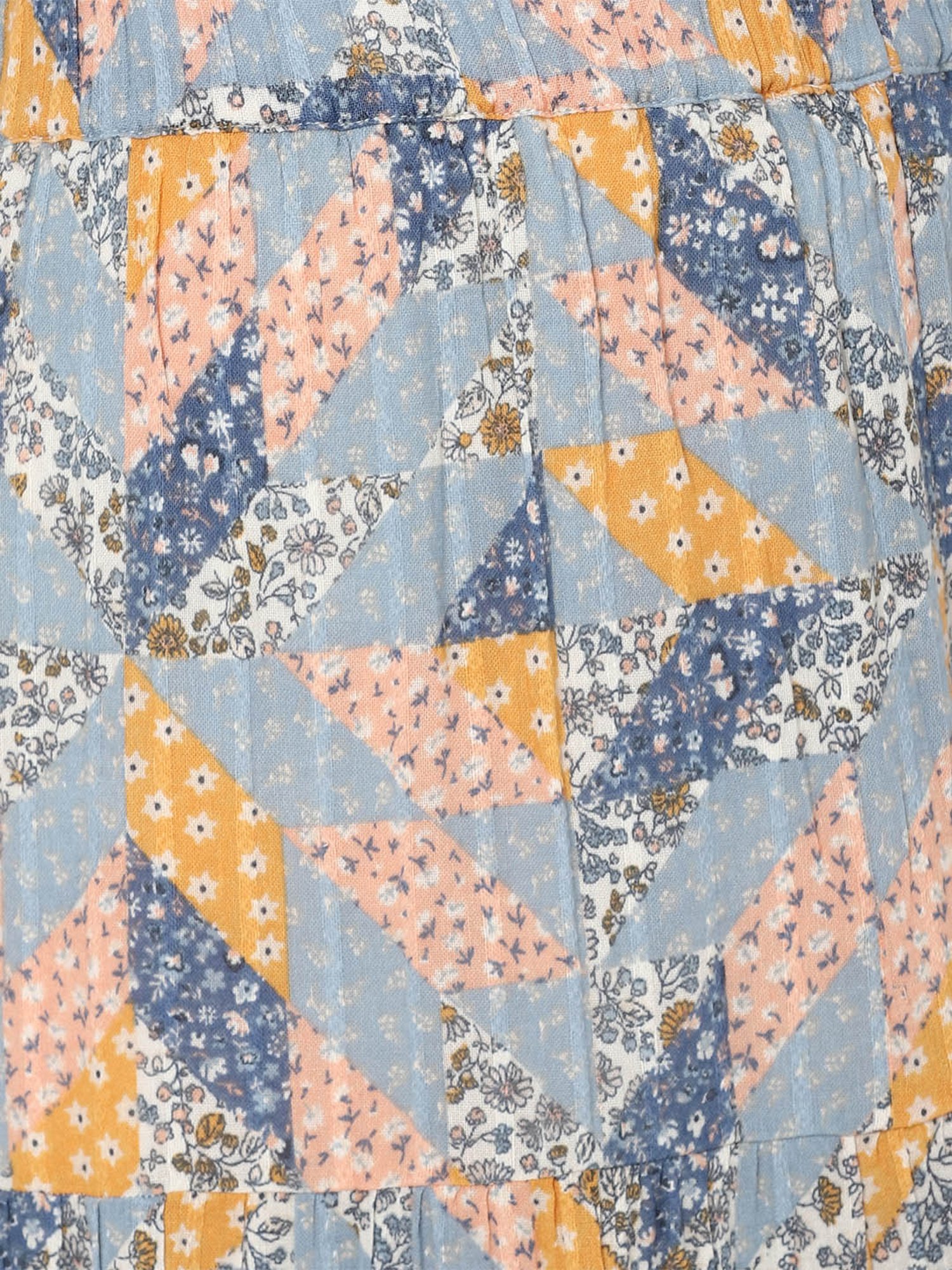 American Eagle Outfitters Blue Printed Below Knee Skirt