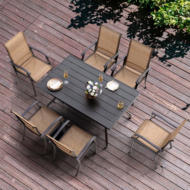 7pc Classic Outdoor Patio Dining Set Gray Wash - Saracina Home