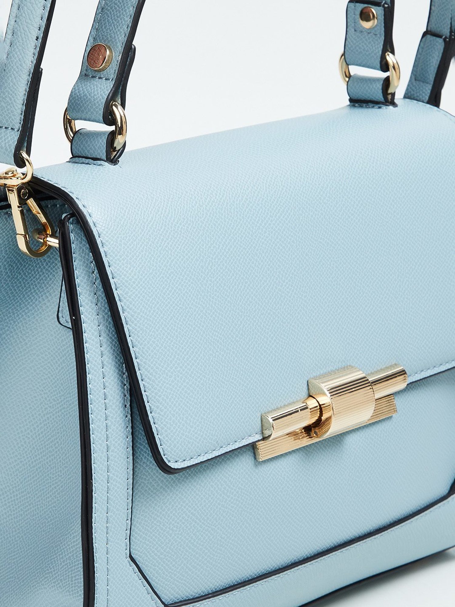 Tohl Avon Black Solid Medium Handbag