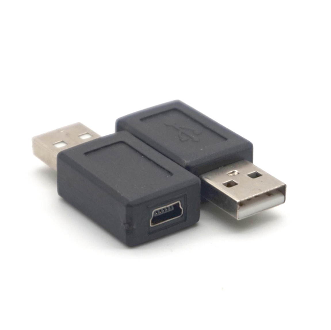 Plugadget 2 Piece USB Male to Mini USB Female Adapter USB Female Device Change into Mini USB2.0 Female