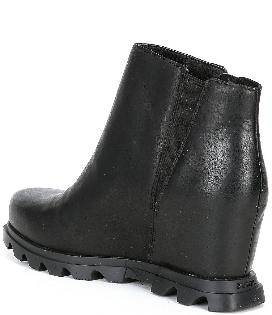 Sorel Joan of Arctic Waterproof Leather Wedge Zip Booties