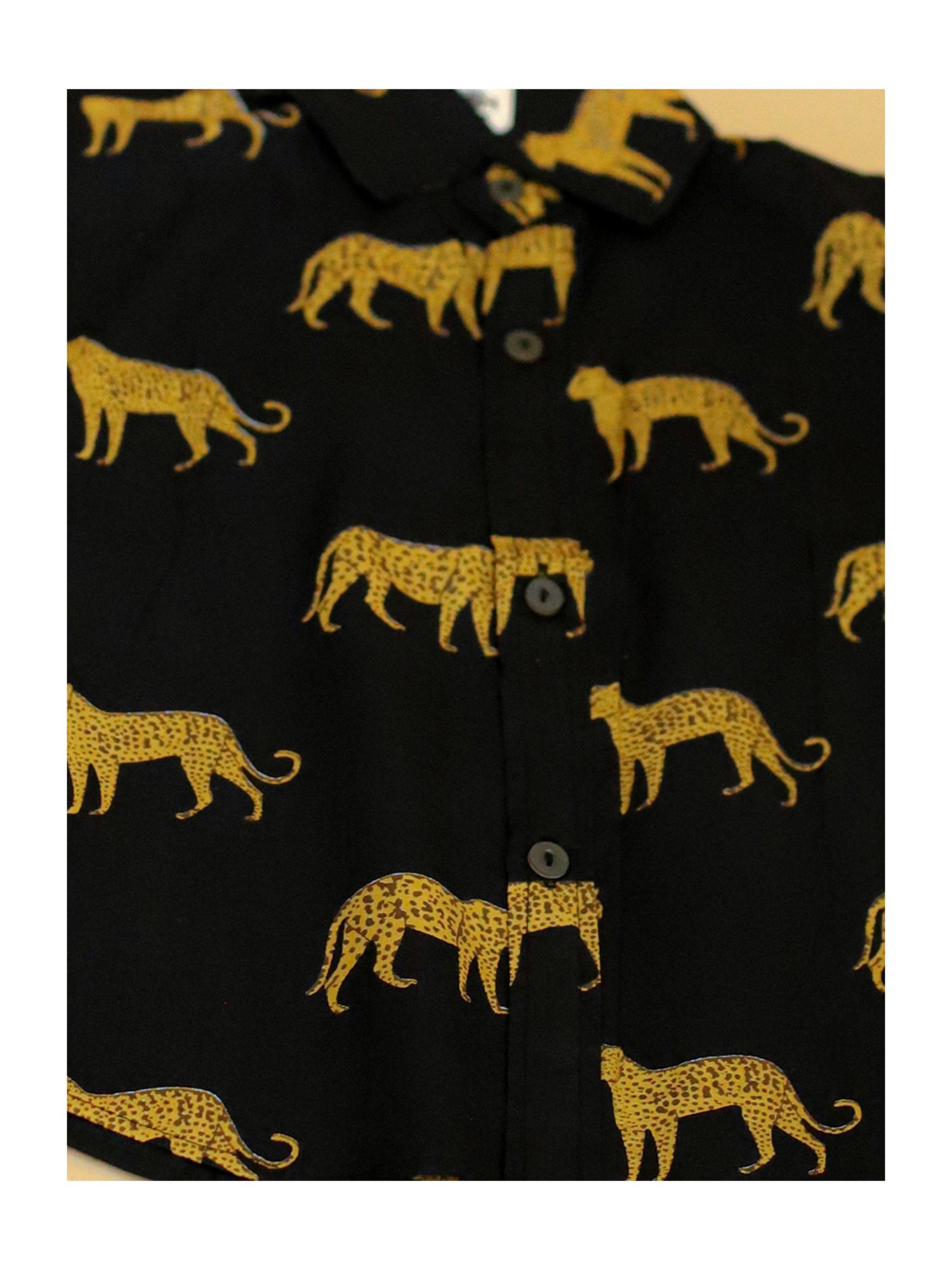 The Mom Store Kids Black Printed Shirt