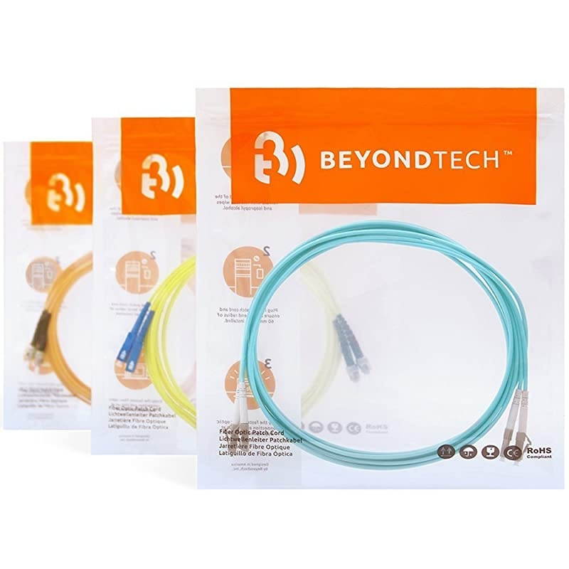 LC to ST Fiber Patch Cable Multimode Duplex 1m 328ft 50125um OM2  PureOptics Cable Series