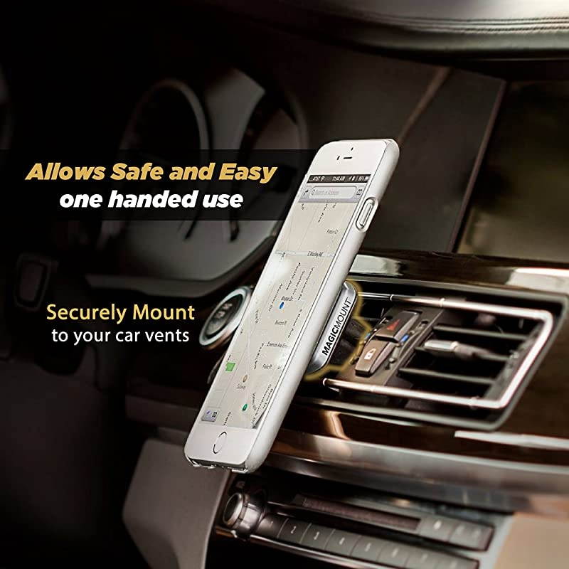 MPVA MagicMount Pro Magnetic Vent Mount Holder for Vehicles Black