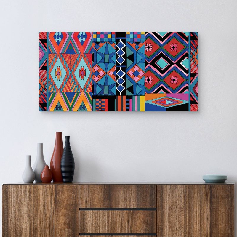 24" x 48" Geometric by Nikki Chu Canvas Art Print - Masterpiece Art Gallery