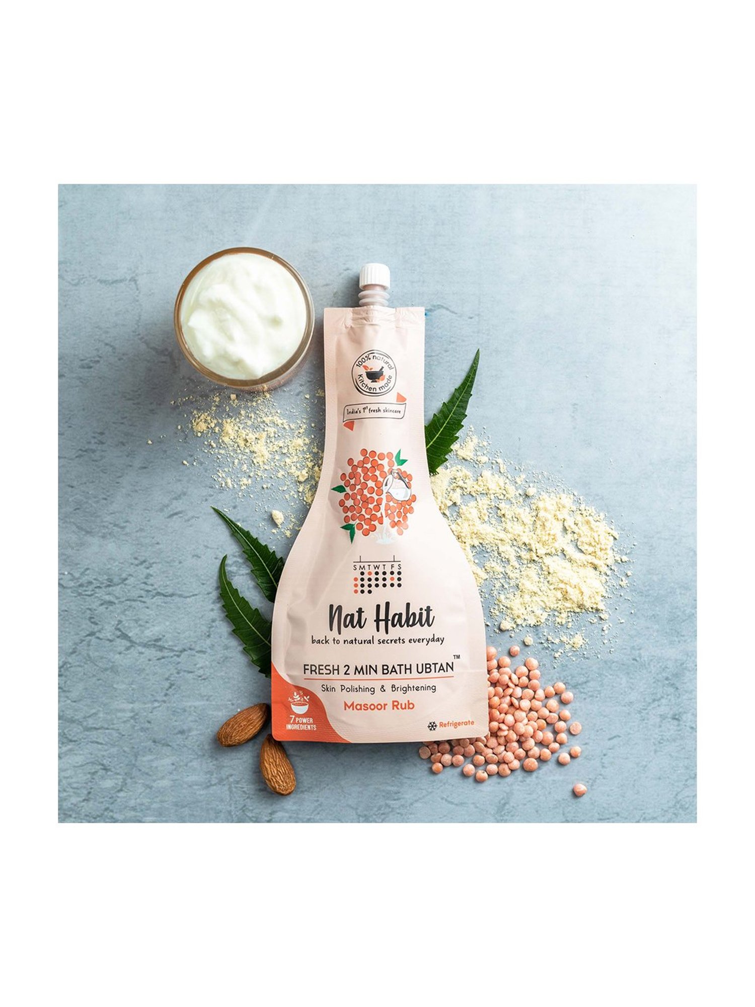 Nat Habit Masoor Rub Fresh 2 Minute Body Ubtan - Pack of 3