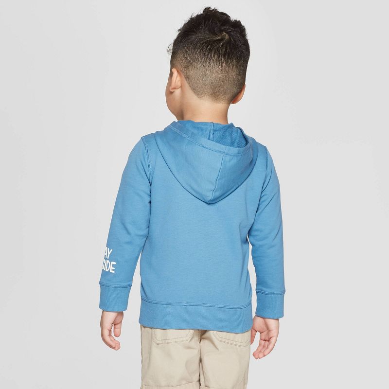 Toddler Boys' French Terry Zip-Up Hoodie - Cat & Jack™ Turquoise 12M