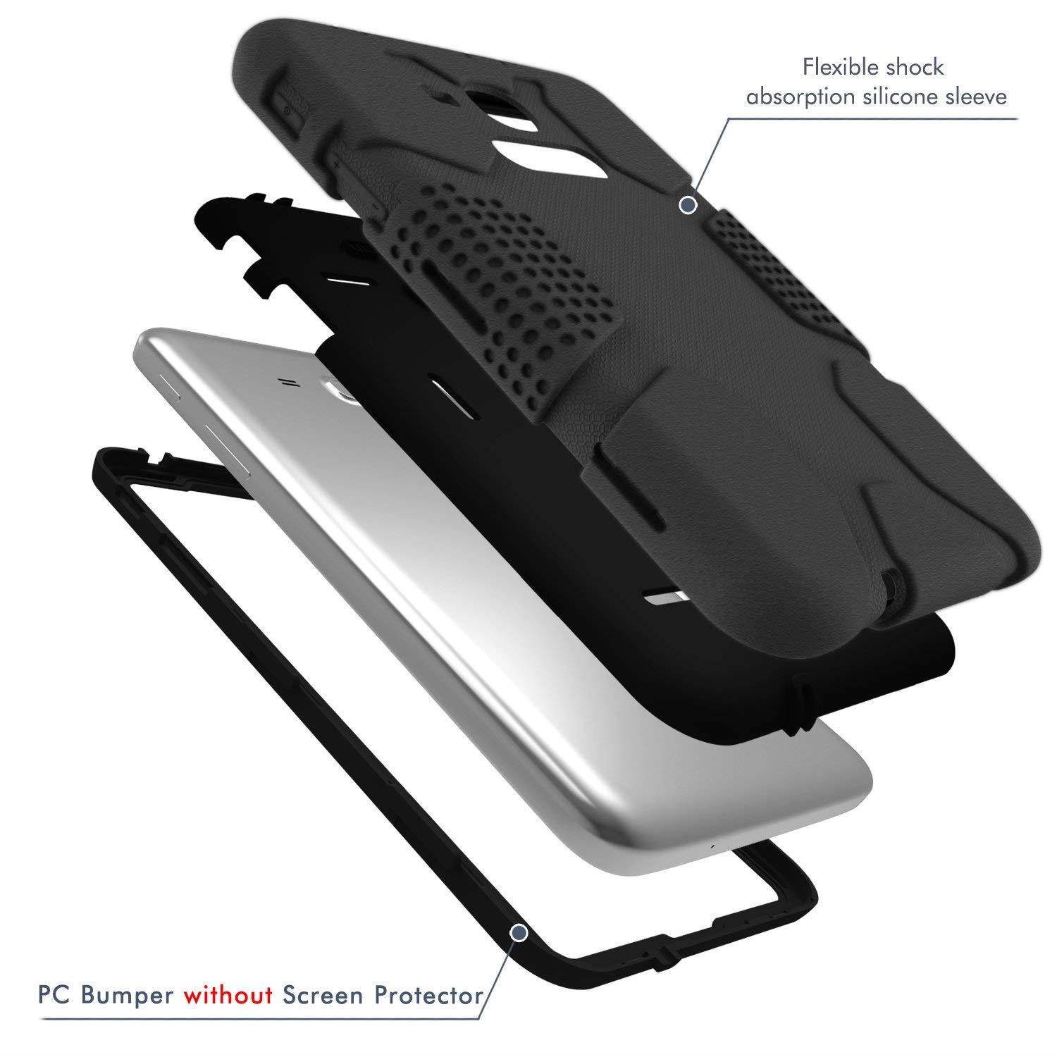 Samsung Galaxy Tab E Lite 7.0 Case, Galaxy Tab 3 Lite 7.0 Case, Hocase Rugged Heavy Duty Kids Proof Protective Case for SM-T110 / SM-T111 / SM-T113 / SM-T116 - Black