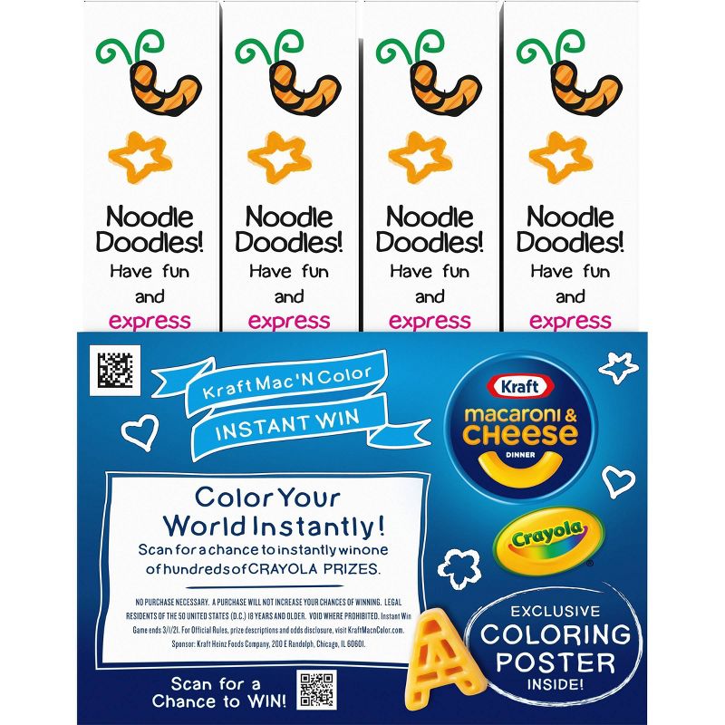 Kraft Mac & Cheese Crayola - 4pk/5.5oz