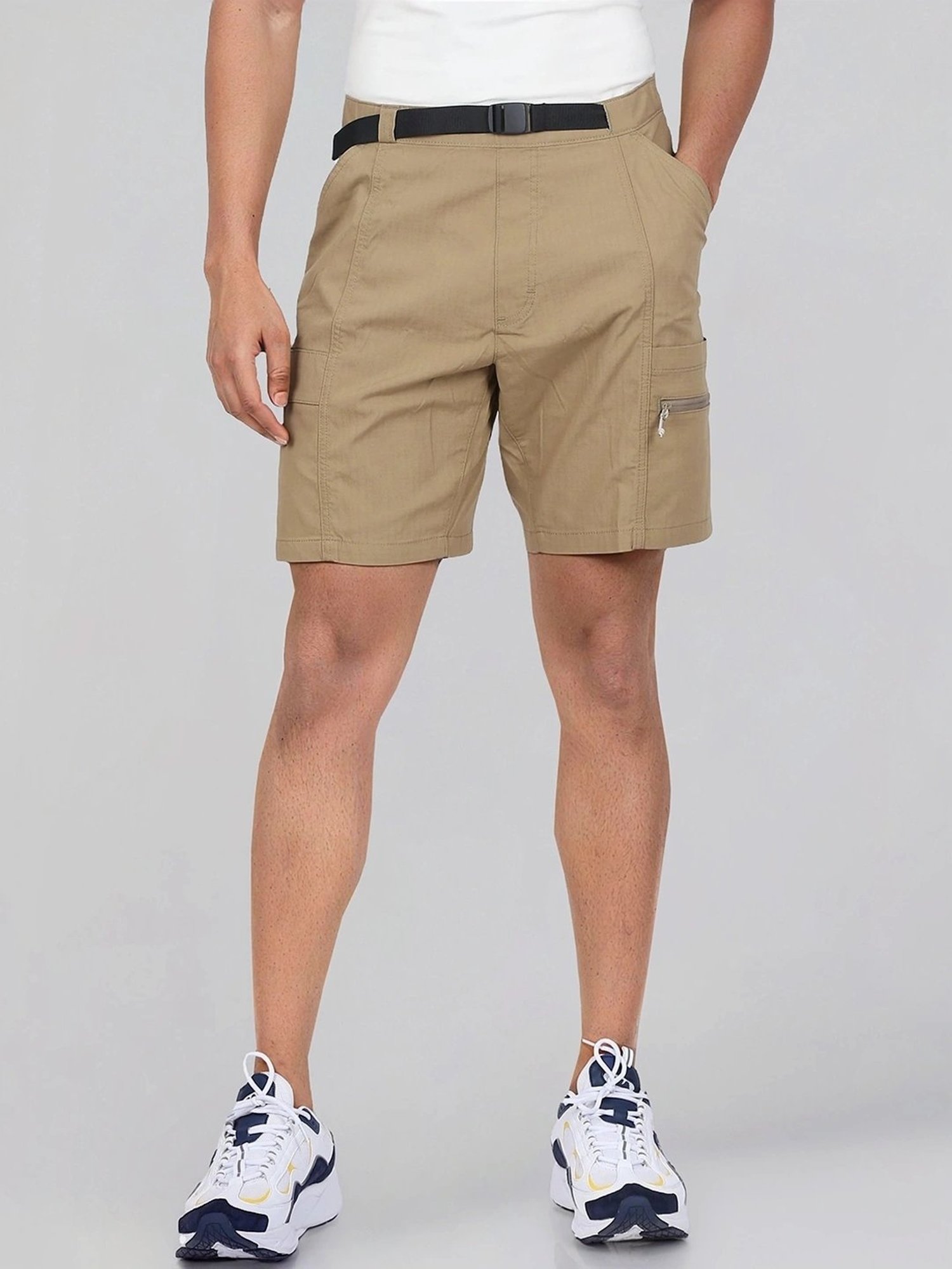 Wrangler Khaki Cotton Relaxed Fit Shorts
