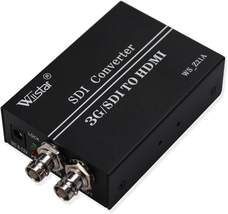 Wiistar 720P 1080P 3G/SD/HD SDI to SDI HDMI Video Converter SDI Loop Support Audio Output for Monitors/Home Theater