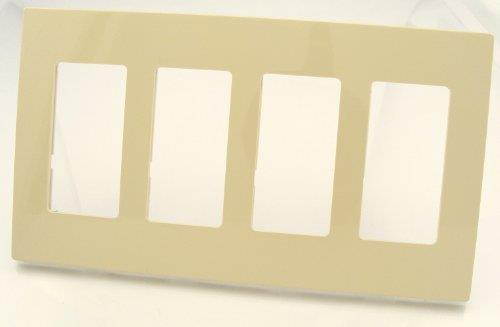 80312-SI LEVITON TELCOM SCREWLESS WALLPLATE 4 GANG DEC