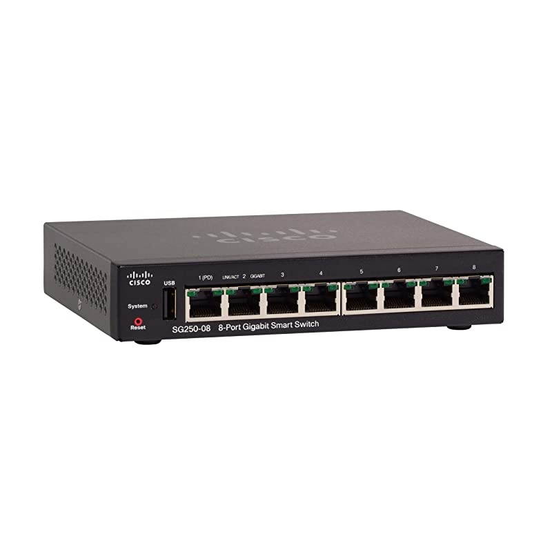 SG25008 Smart Switch with 8 Gigabit Ethernet GbE Ports with 8 Gigabit Ethernet RJ45 Ports Limited Lifetime Protection SG25008K9NA