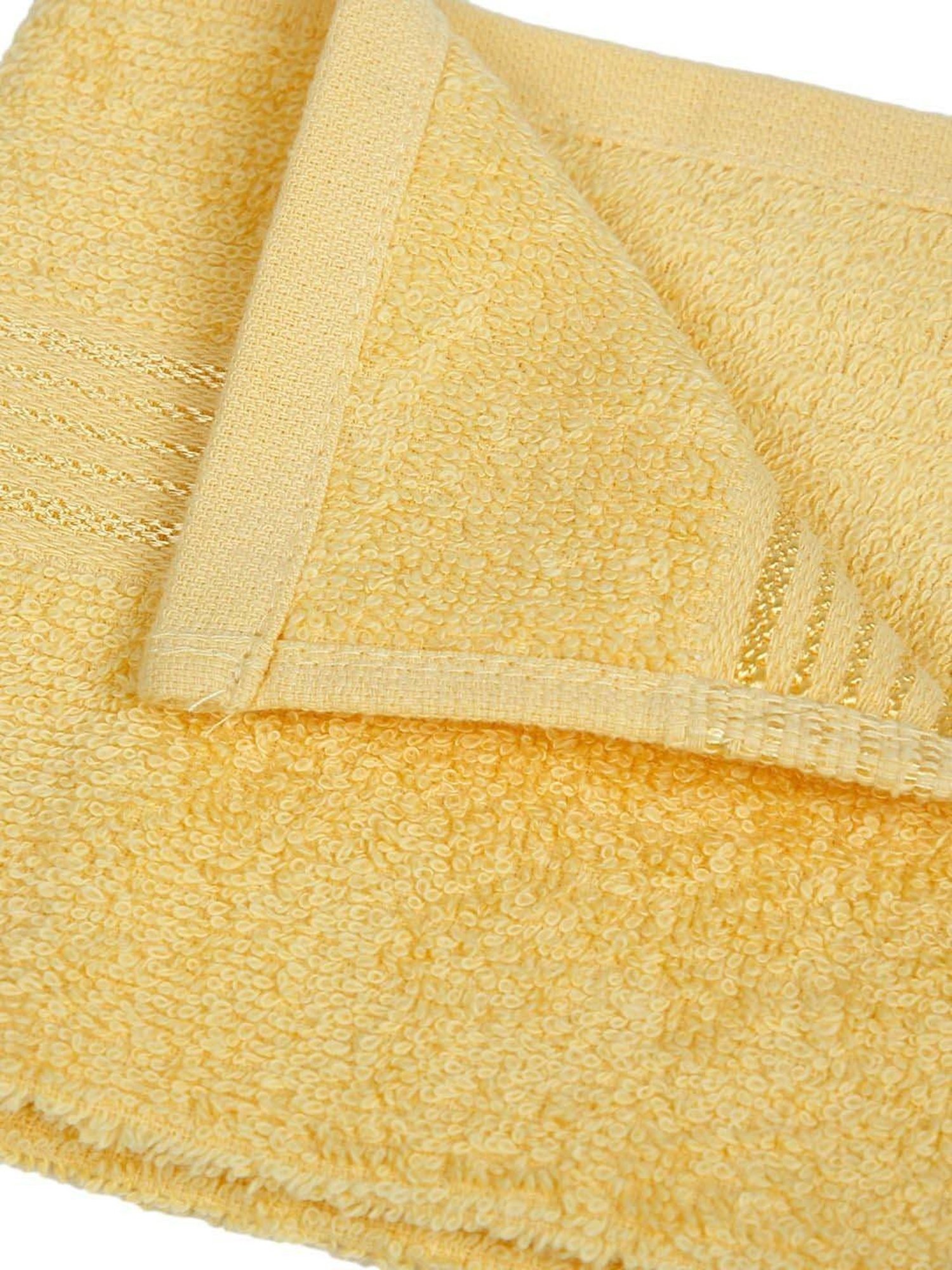 Bianca D`ross Yellow Cotton 380 GSM Super Absorbent Face Towel - Set of 8