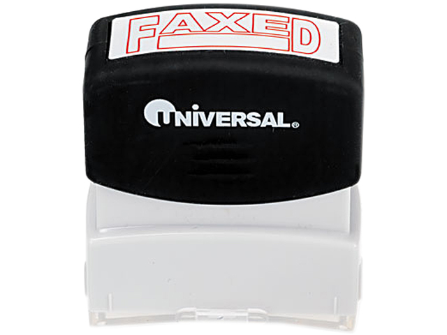 Universal Message Stamp, FAXED, Pre-Inked/Re-Inkable, Red