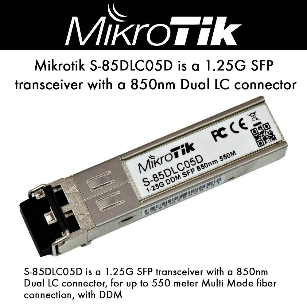 MikroTik S-85DLC05D SFP module 1.25G MM 550m 850nm