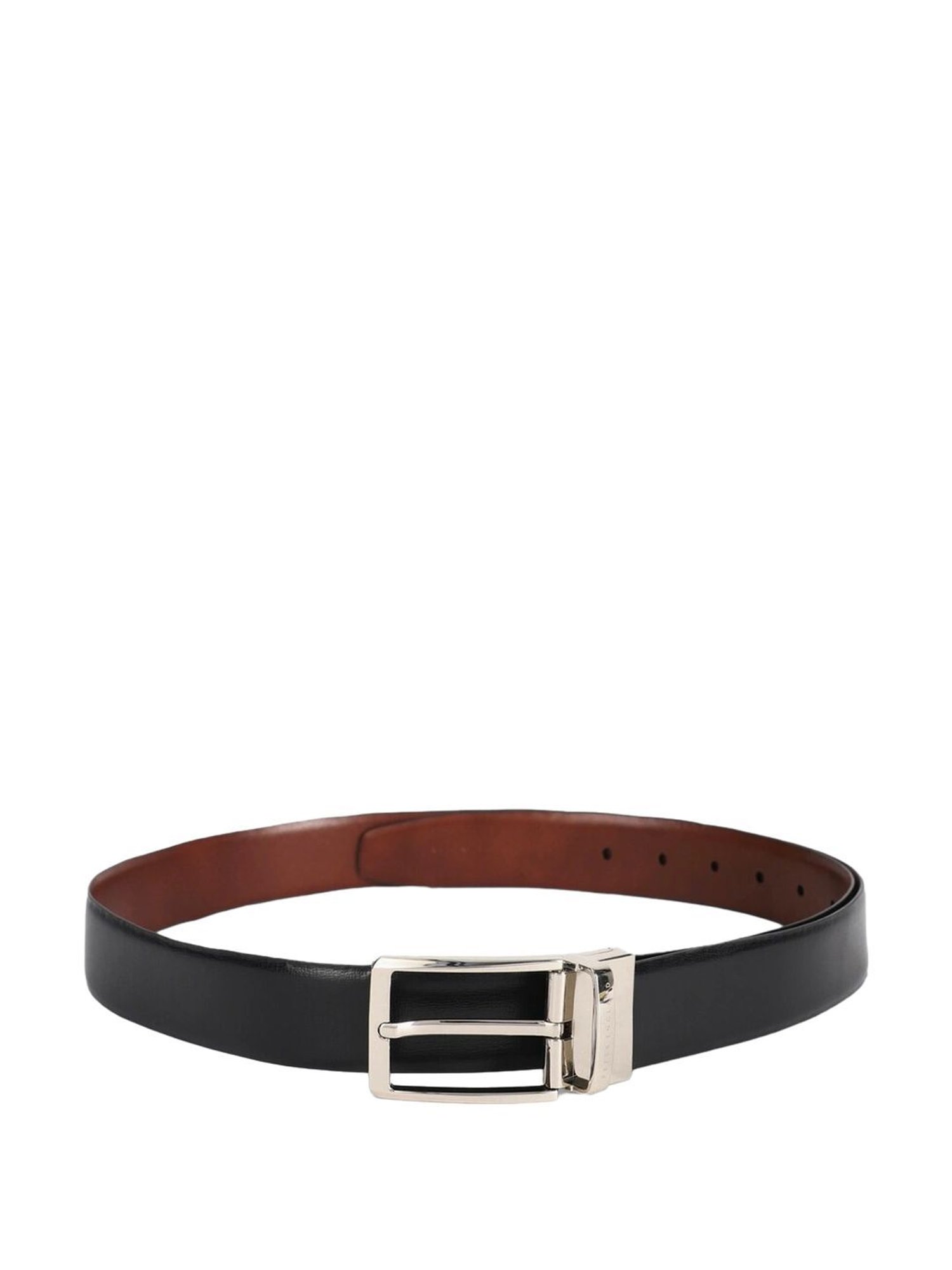 Peter England Brown & Black Leather Reversible Belt For Men