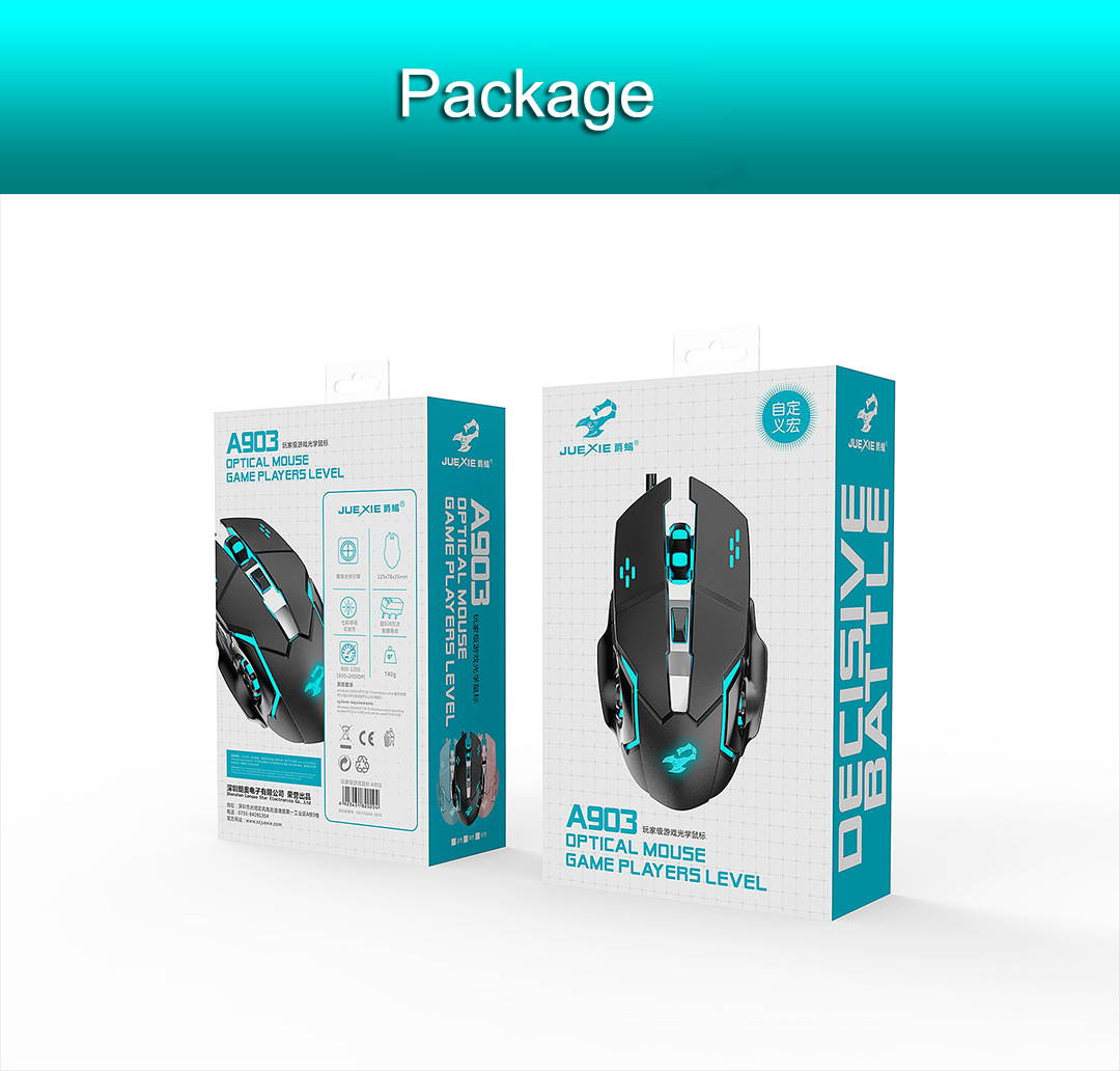 E-sports Mechanical Gaming Mouse 2400DPI Wired Optical Mouse 6 Key Colorful Breathing Backlight for Home Office Business