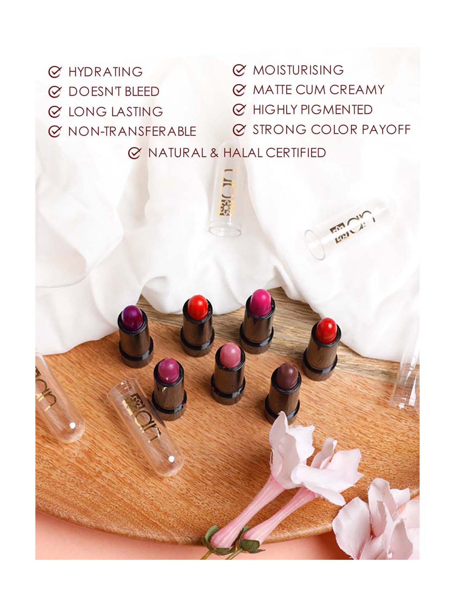 Adiveda Natural Natural Matte Lipstick Gift Set