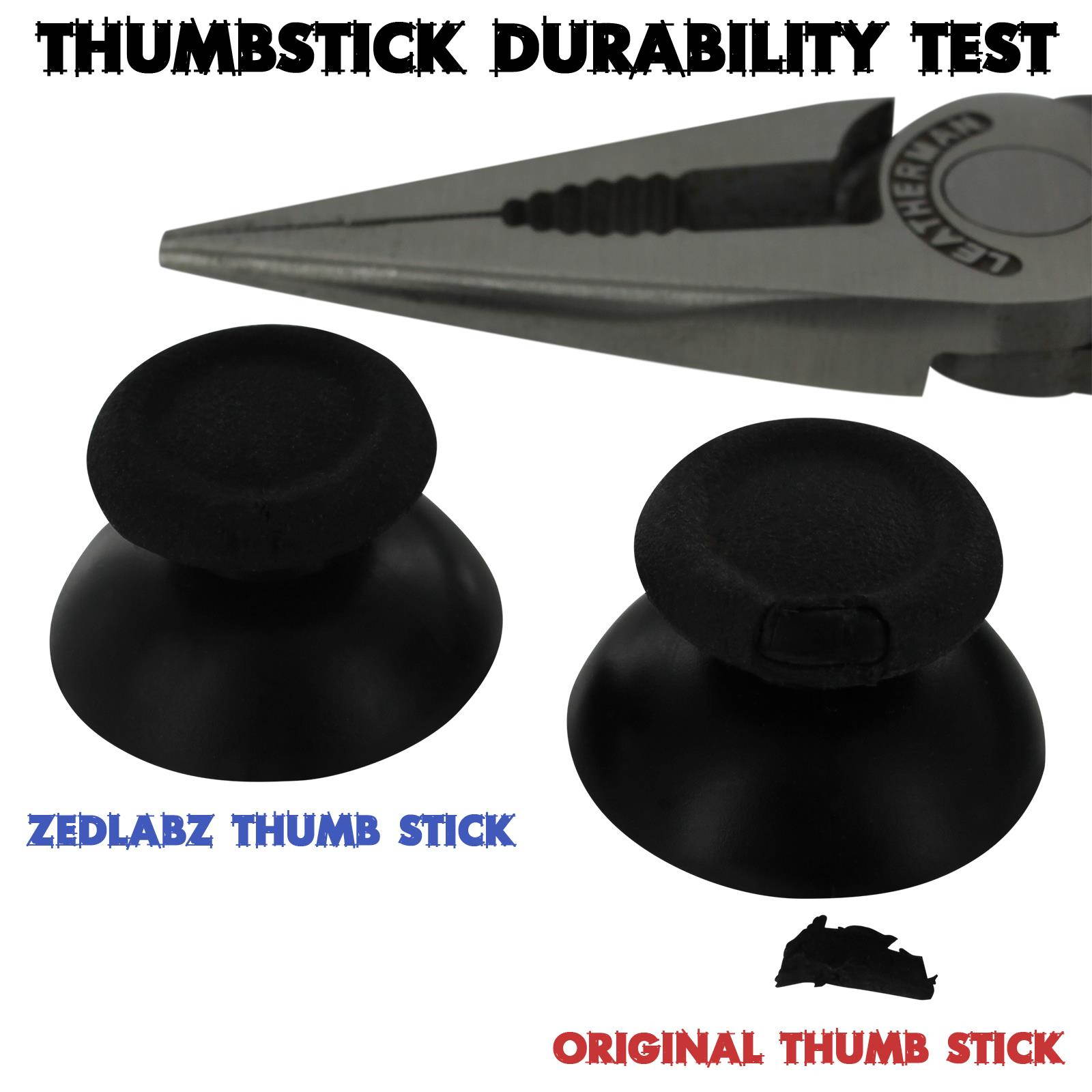 ZedLabz hardened replacement TPU controller analog thumbsticks for Sony PS4 - 2 pack red