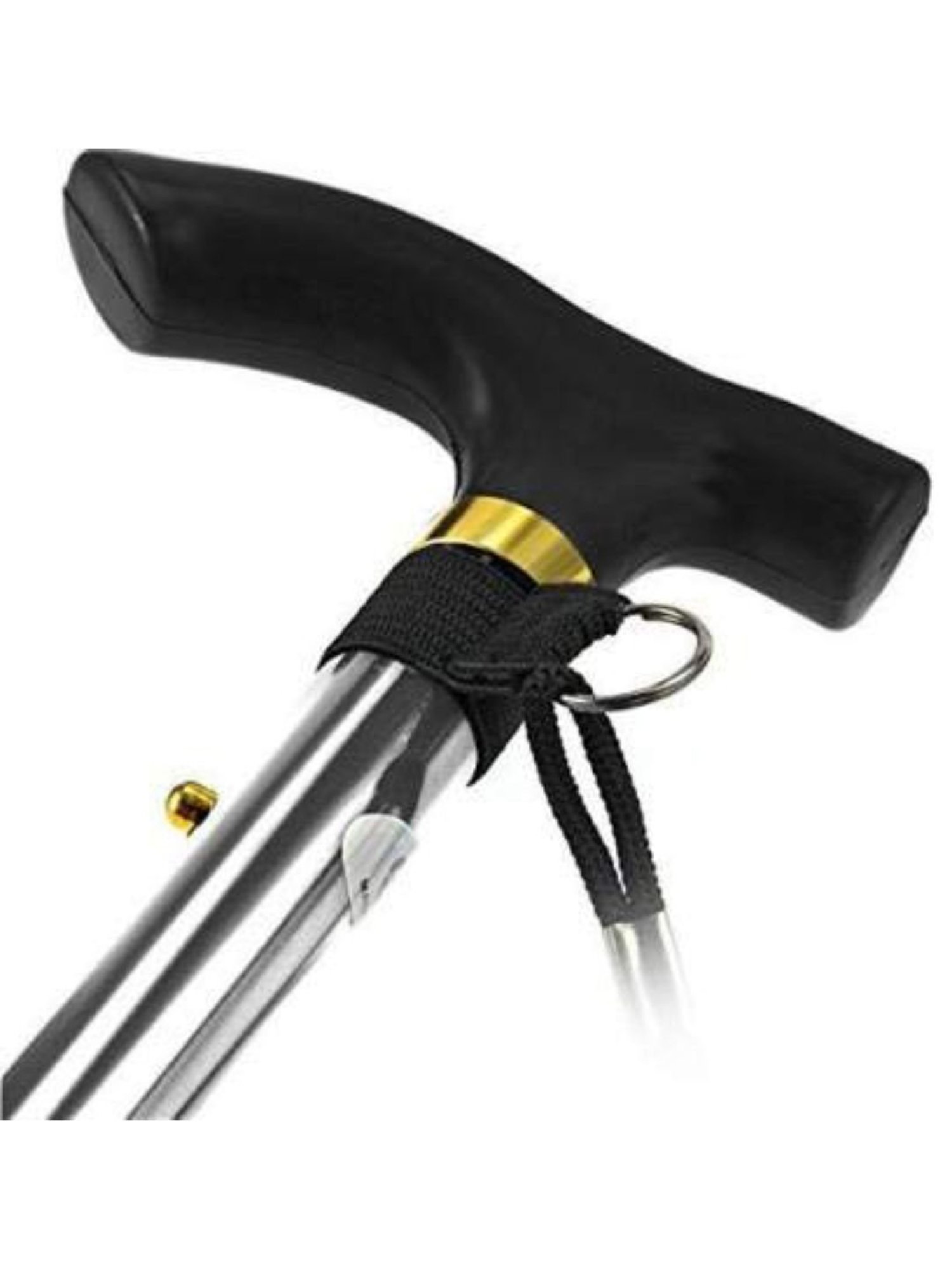 MCP Jindal 4 Folding Sections Folding Walking Stick (Silver)