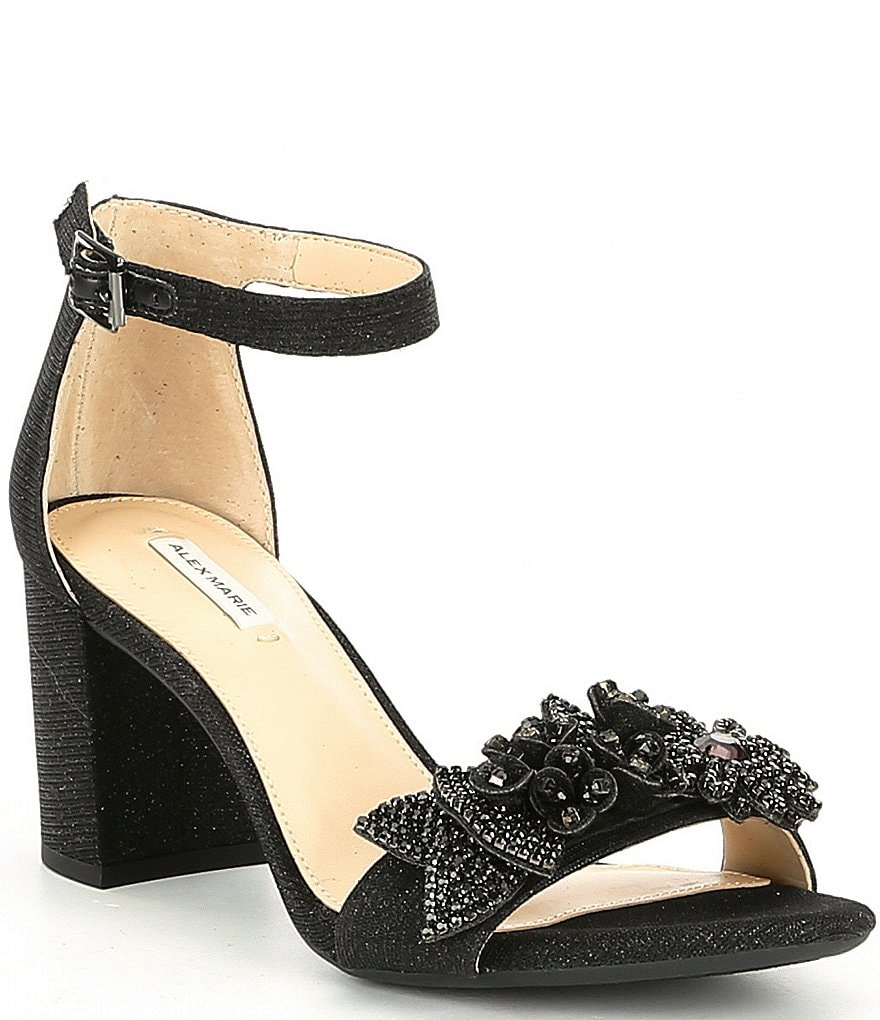 Alex Marie Harlean Ornament Detail Block Heel Dress Sandals