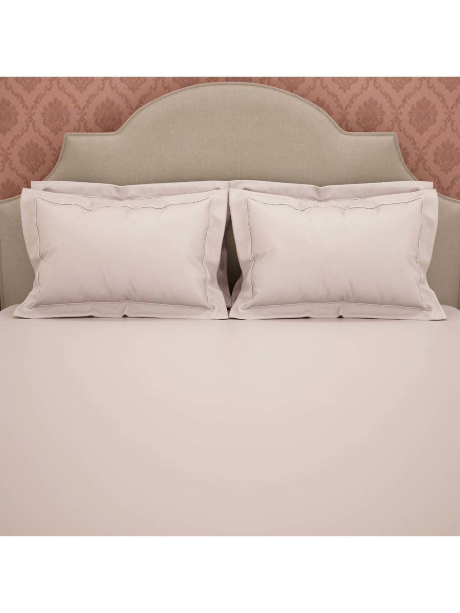 Spaces Mauve Chalk Cotton 600 TC King Bed Sheet With Pillow Covers