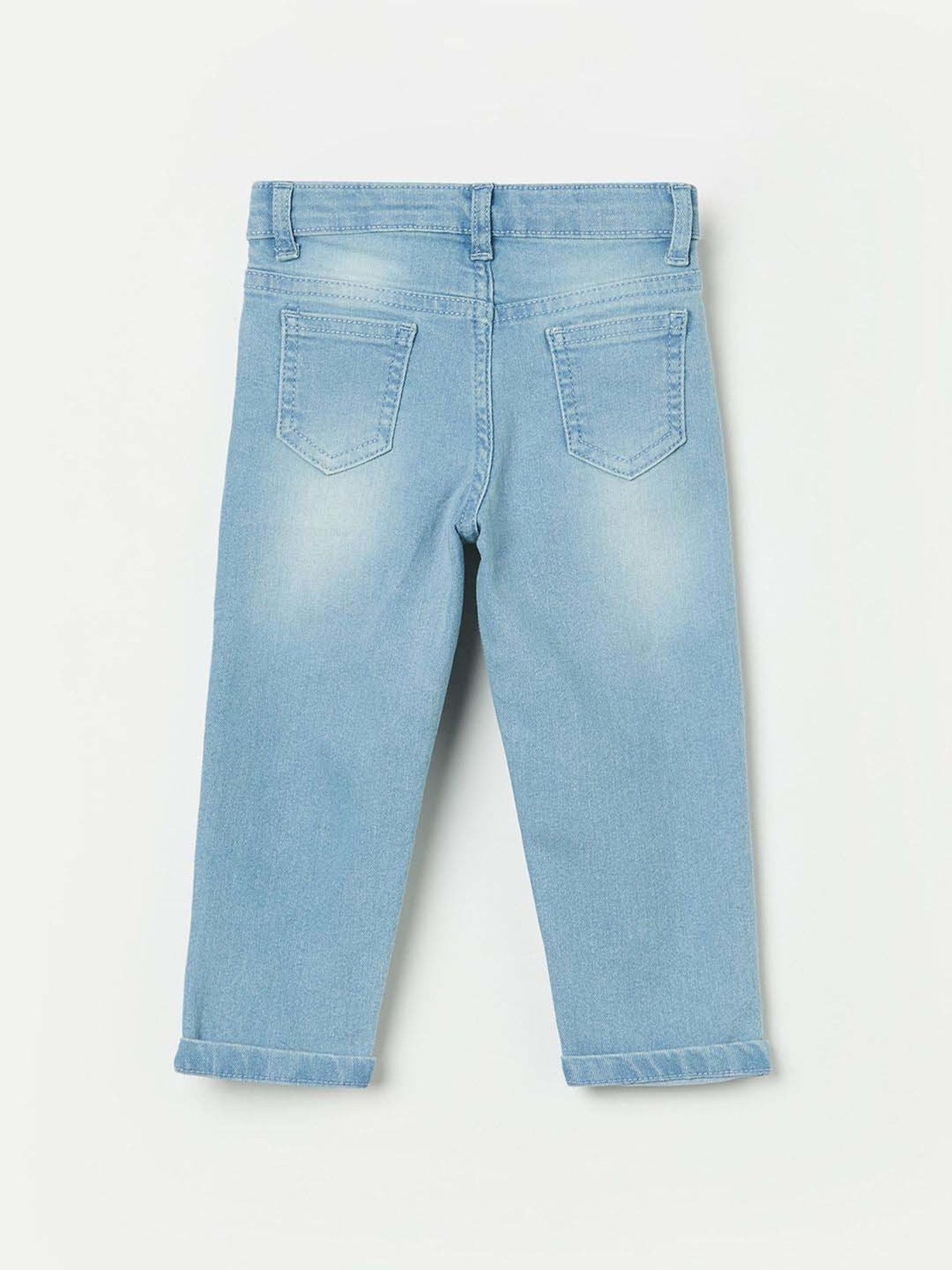 Juniors by Lifestyle Kids Mid Blue Cotton Casual Jeans