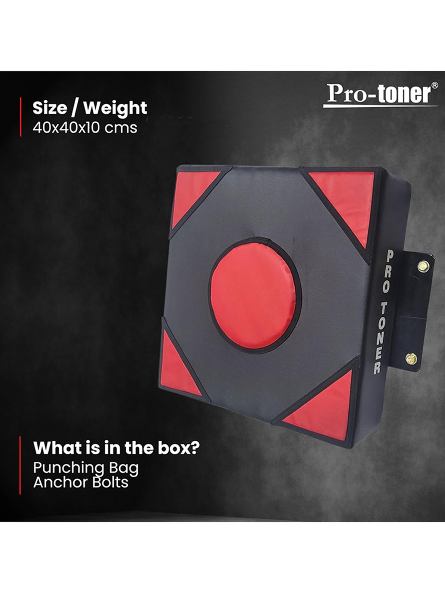 Protoner Wall Punching Bag (Black & Red)