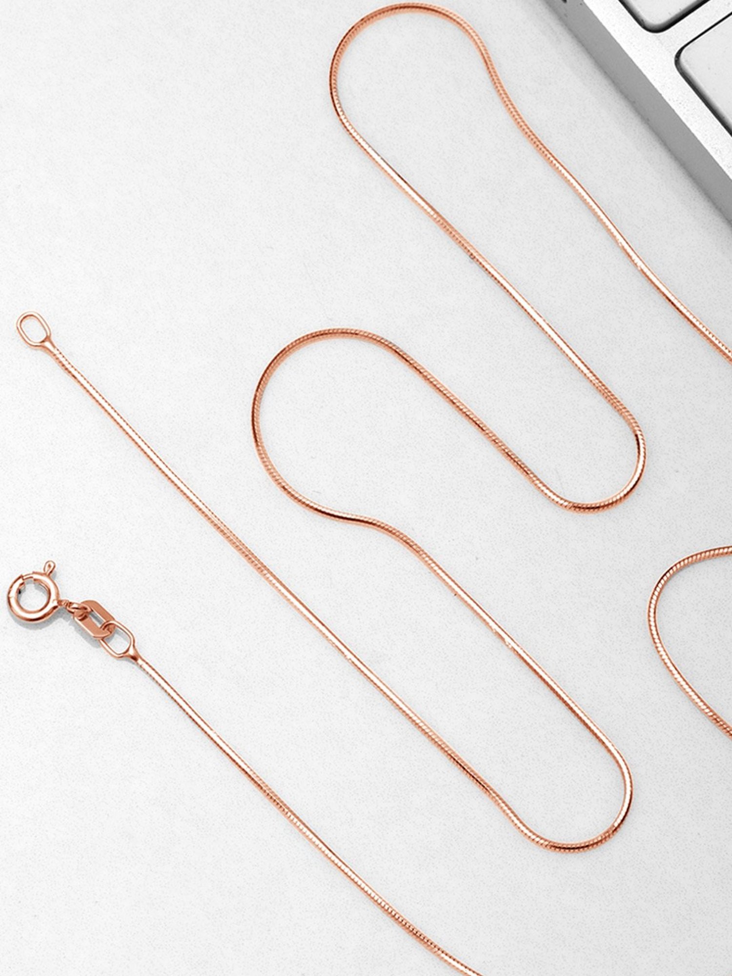 Zavya Sleek and Modern Golden Plated 92.5 Sterling Silver Box Chain