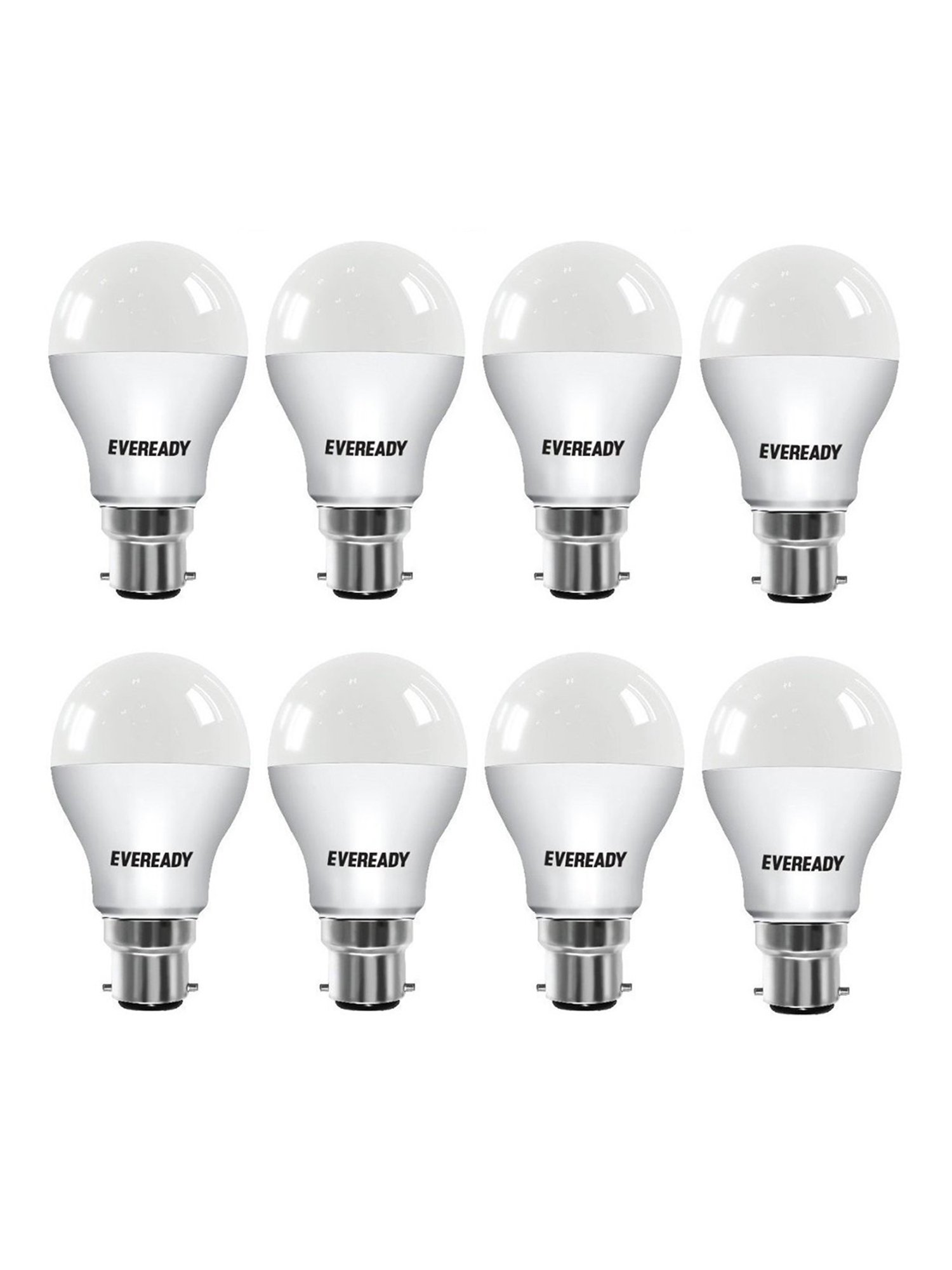 Eveready B22D 9W LED Bulb - Pack of 8 (White)