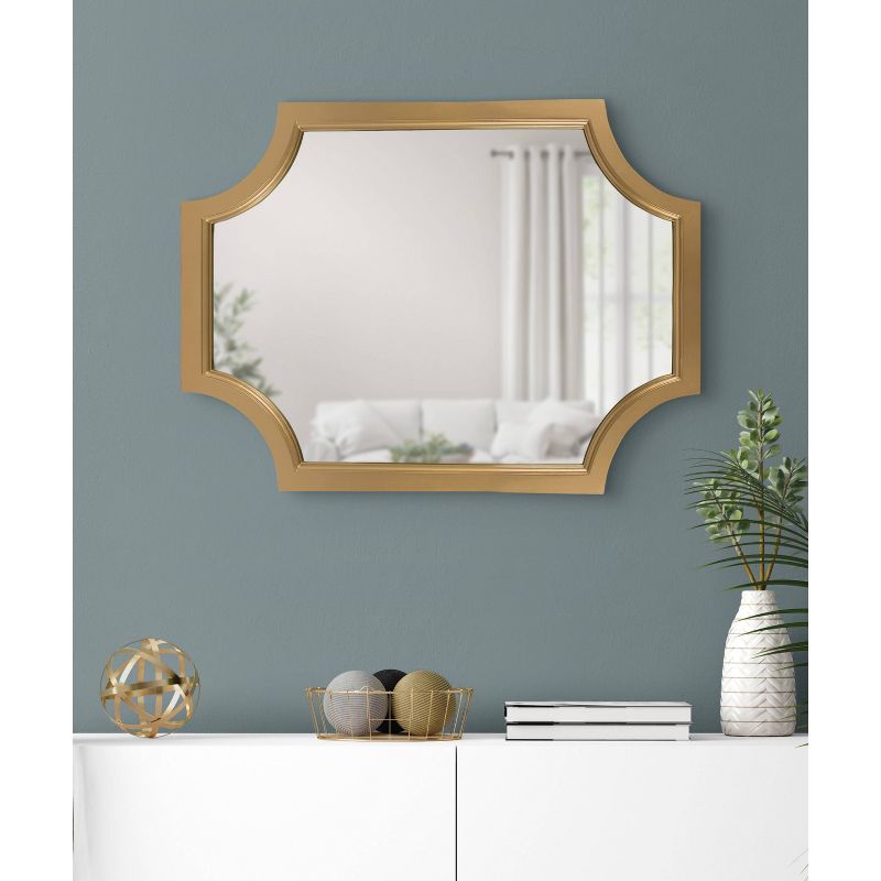 18" x 24" Hogan Scallop Wall Mirror Gold - Kate & Laurel All Things Decor