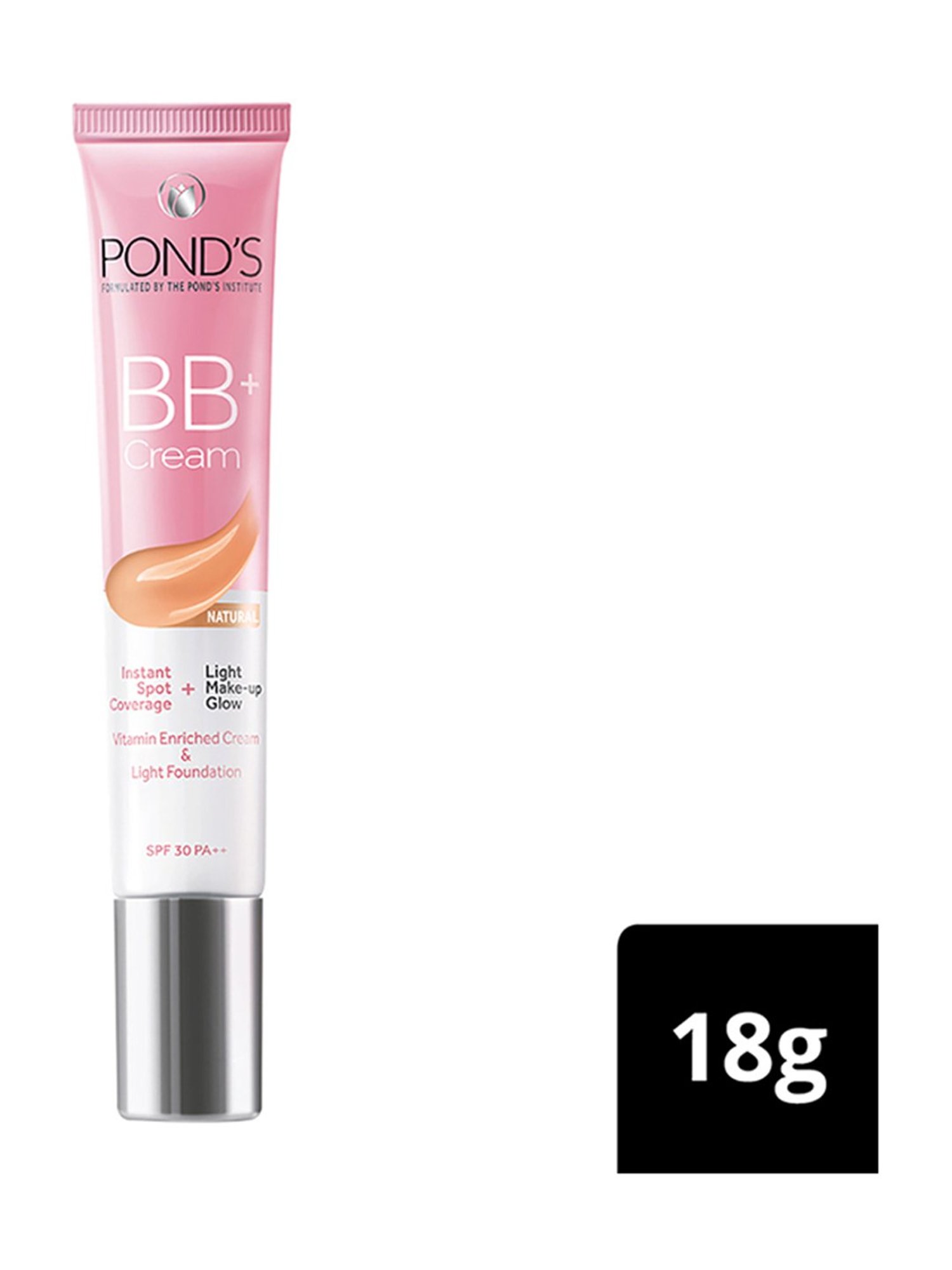 POND'S BB+ Cream Instant Spot Coverage + Light Make-Up Glow SPF 30 Natural - 18 gm