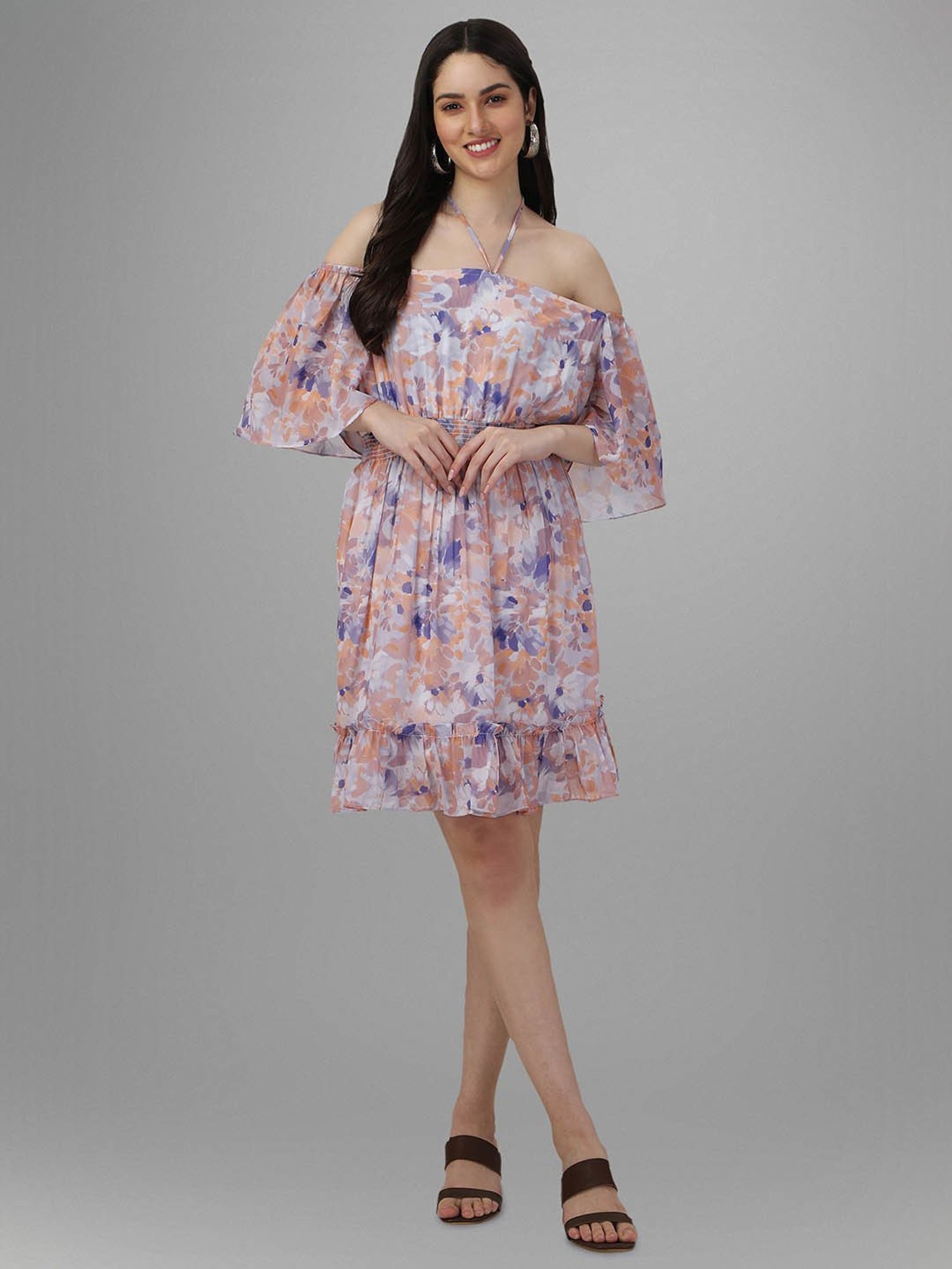 MASAKALI.CO Multicolor Printed A Line Dress
